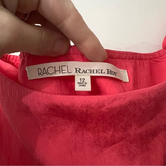 Rachel by Rachel Roy one-shoulder draped coral dress - 12 - Picture 4 of 4